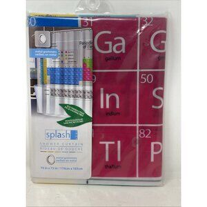 Periodic Table Science Shower Curtain 70x72 NEW In Package Metal Grommets